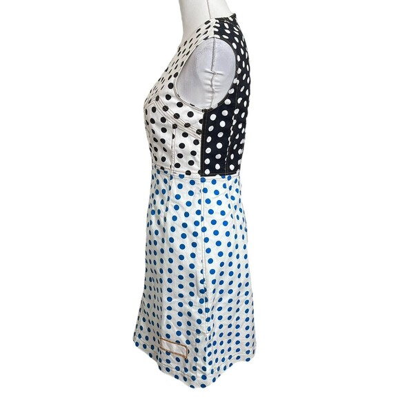 JW Anderson Polka Dot Denim Dress Women’s Size 4 Multi A-Line Shift Sleeveless - Picture 3 of 13
